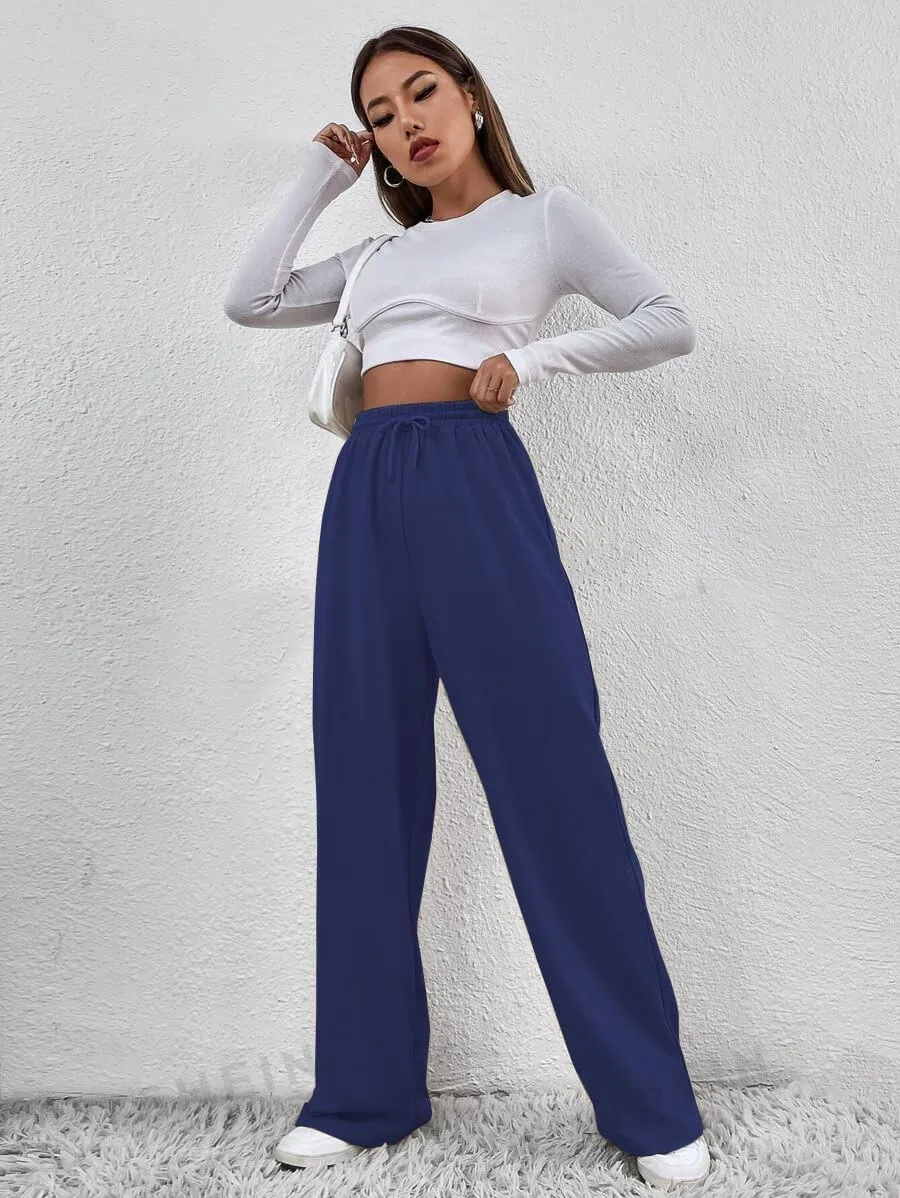 3 Pack Womens Yoga Sweatpants Wide Leg Lounge Pajamas Pants Drawstring Workout Comfy Joggers Sweatpants Pants Pockets