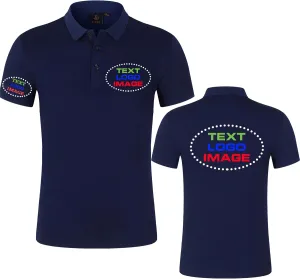 Add Your Own Text Image Picture Photo Design Men Polo Shirt Custom Man Work Shirt Personalized Shirt