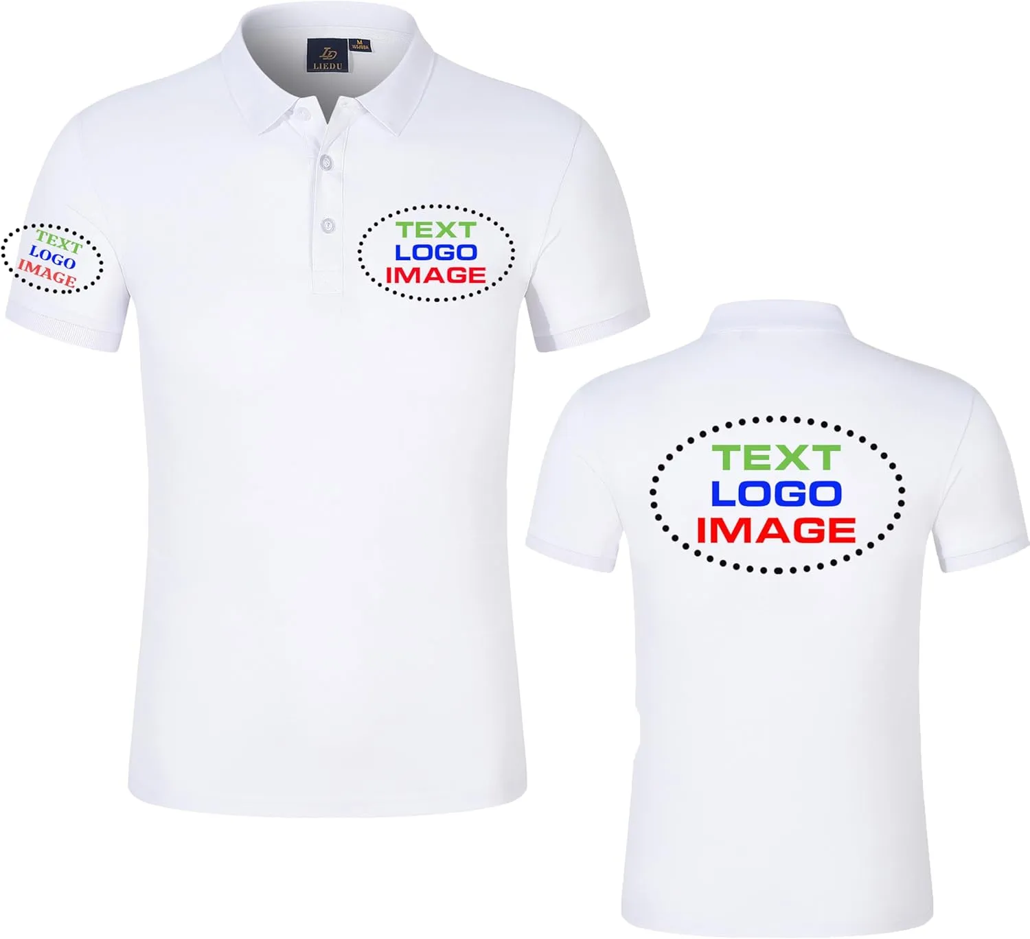 Add Your Own Text Image Picture Photo Design Men Polo Shirt Custom Man Work Shirt Personalized Shirt