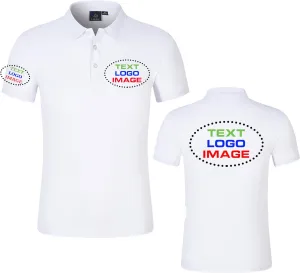 Add Your Own Text Image Picture Photo Design Men Polo Shirt Custom Man Work Shirt Personalized Shirt