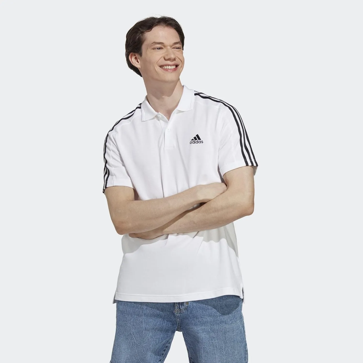 adidas Essentials Piqu Embroidered Small Logo 3-Stripes Polo Shirt Polo Shirt Men's (Pack of 1)
