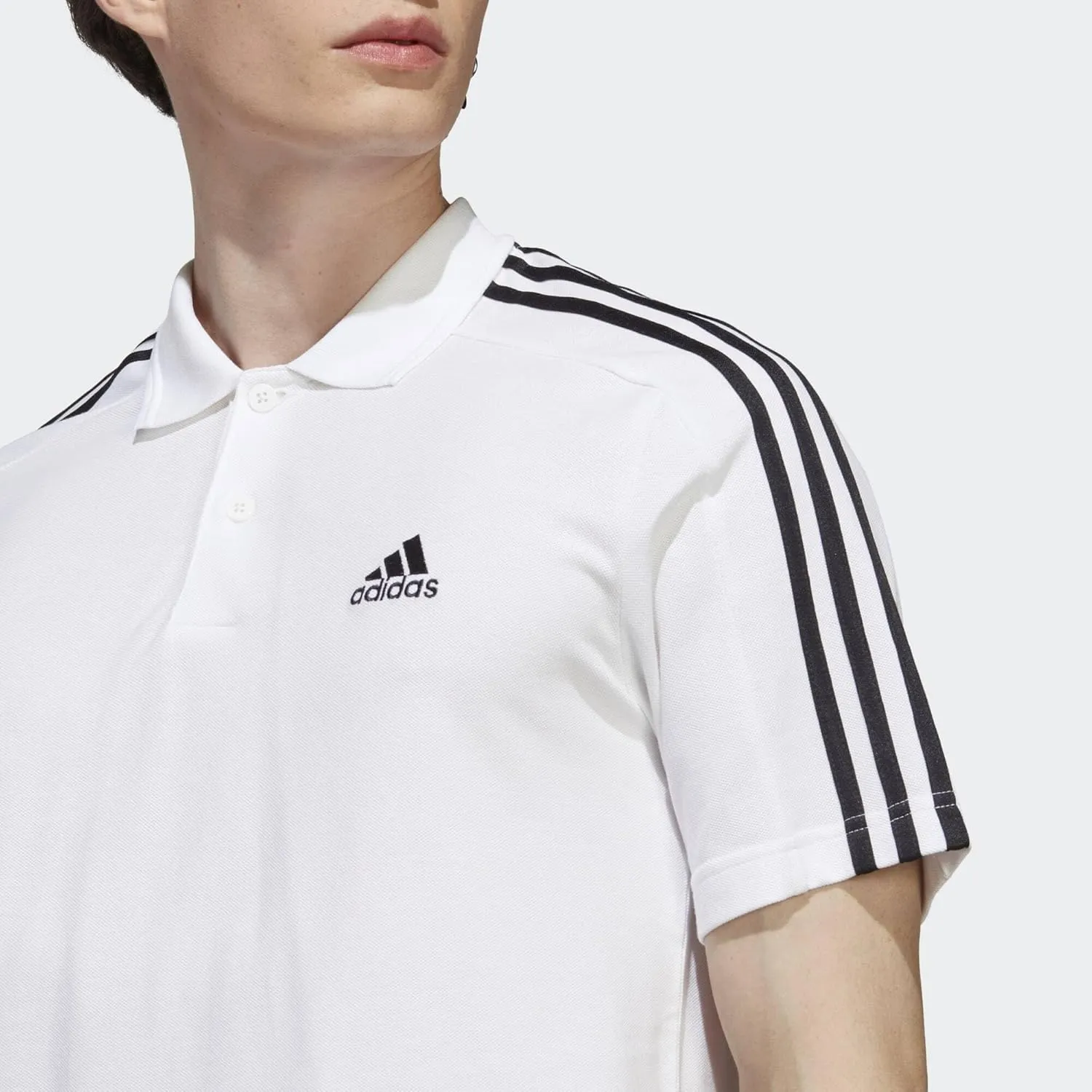 adidas Essentials Piqu Embroidered Small Logo 3-Stripes Polo Shirt Polo Shirt Men's (Pack of 1)
