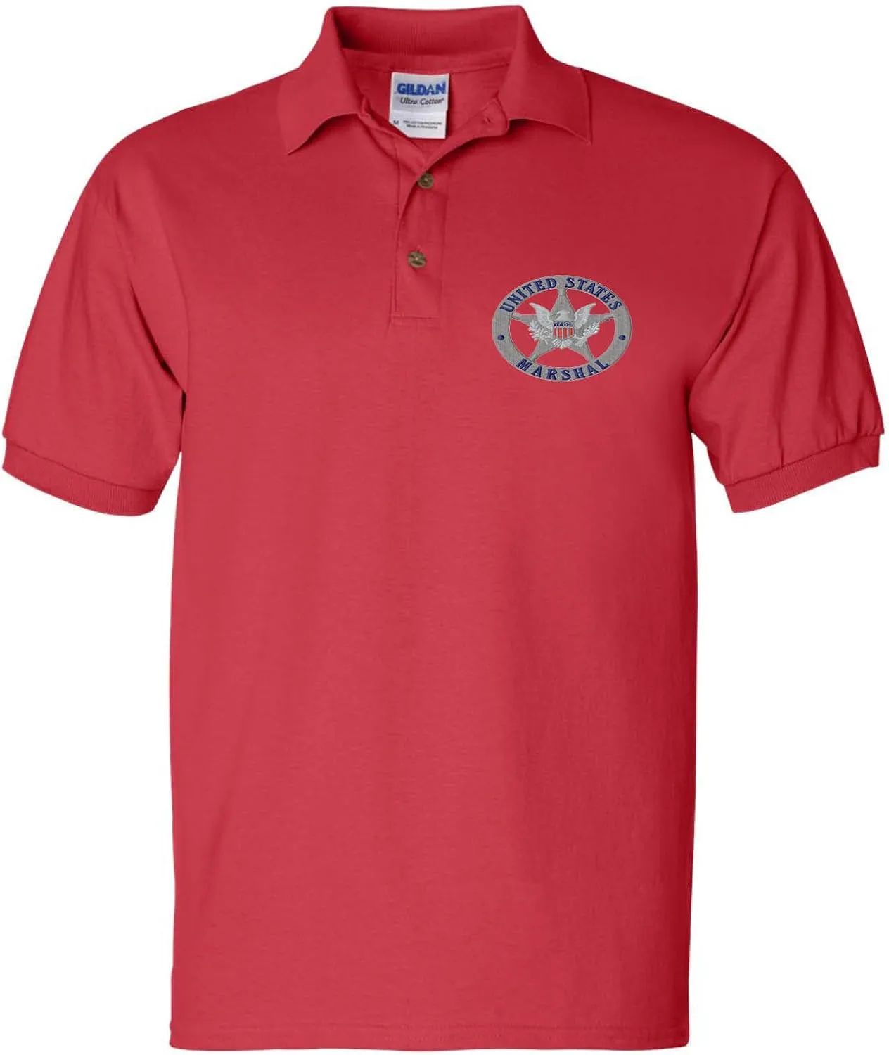 ALLNTRENDS Men's Polo T Shirt U.S Marshals Embroidered USA Service Shirt