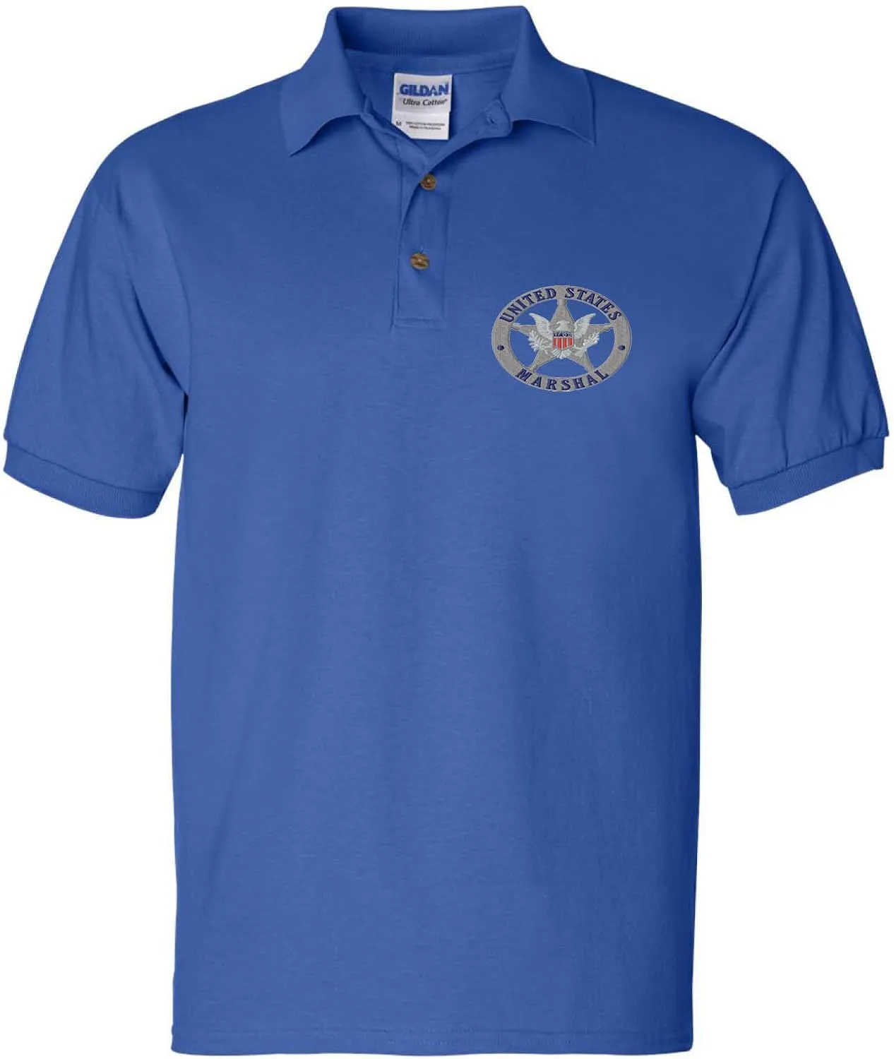 ALLNTRENDS Men's Polo T Shirt U.S Marshals Embroidered USA Service Shirt
