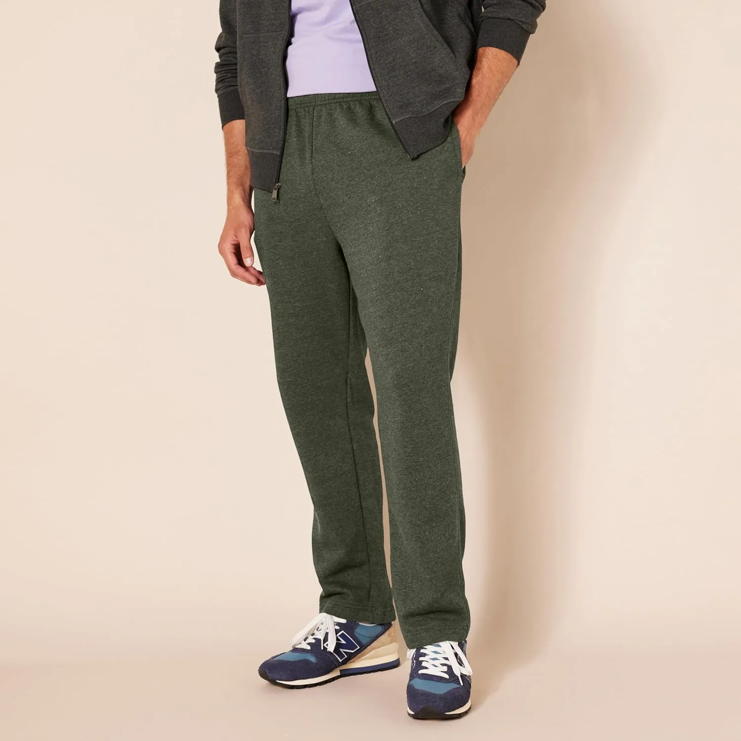 Amazon Essentials Men's Fleece Open Bottom Sweatpant (Available in Big & Tall)
