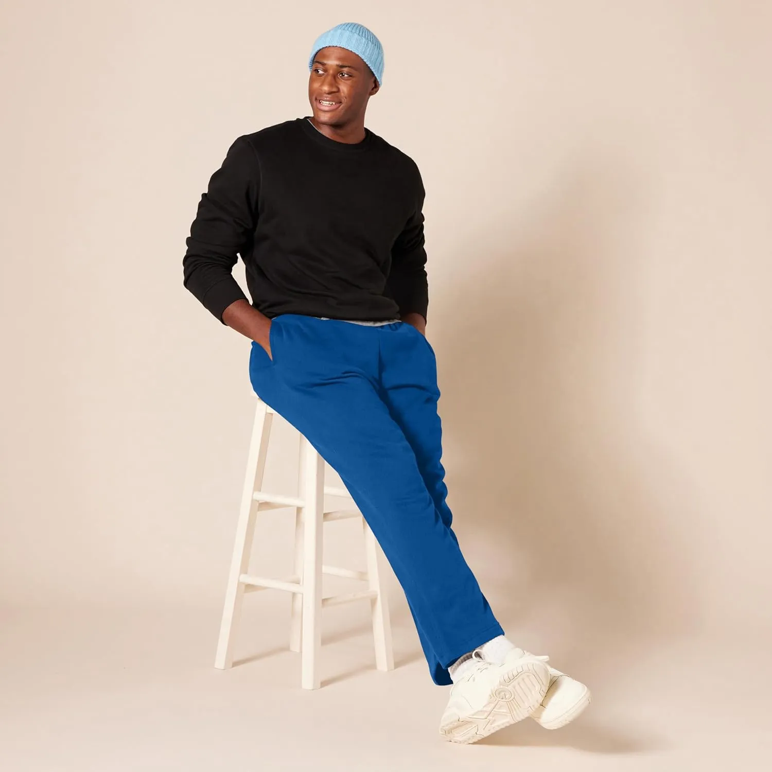 Amazon Essentials Men's Fleece Open Bottom Sweatpant (Available in Big & Tall)