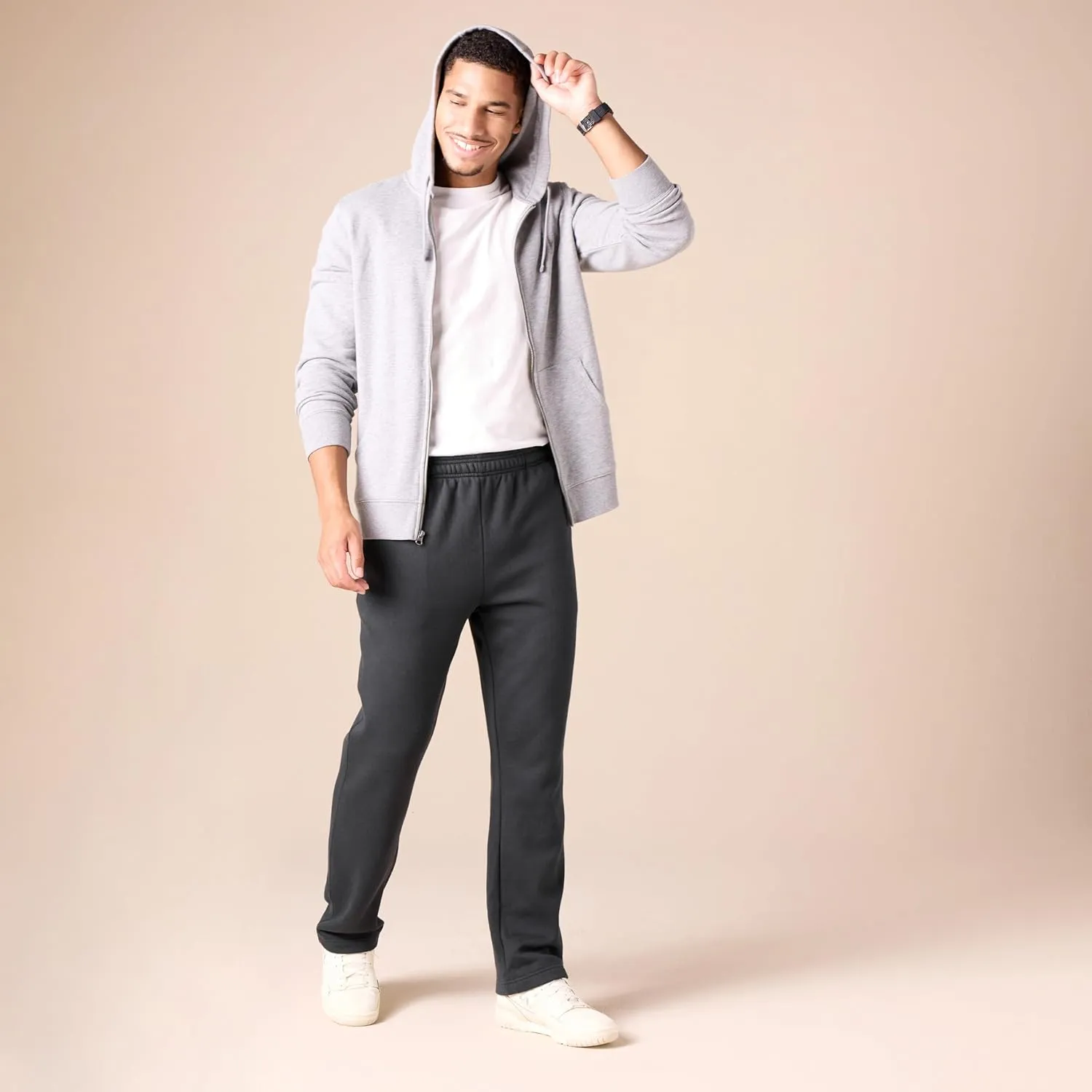 Amazon Essentials Men's Fleece Open Bottom Sweatpant (Available in Big & Tall)