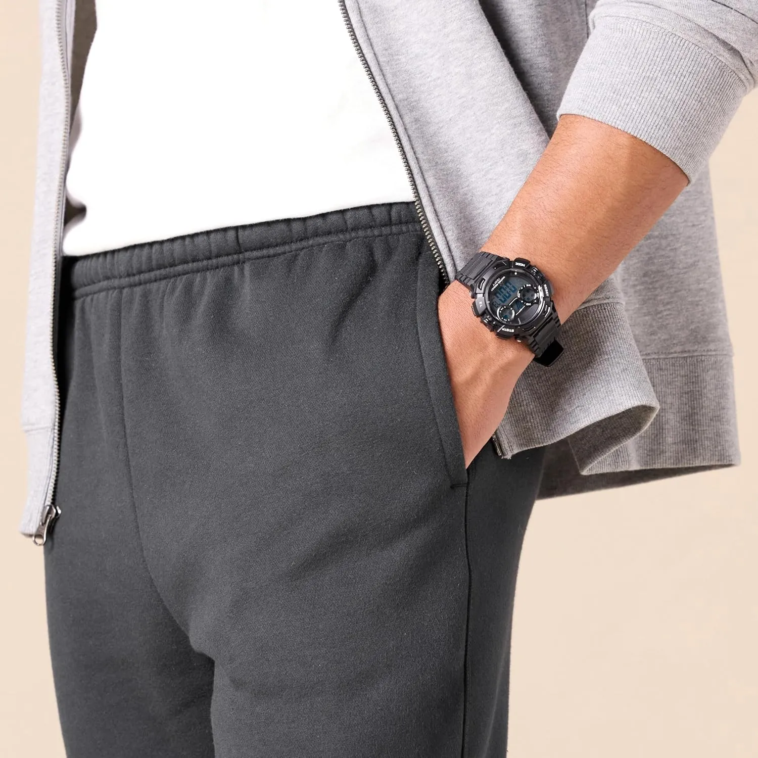 Amazon Essentials Men's Fleece Open Bottom Sweatpant (Available in Big & Tall)