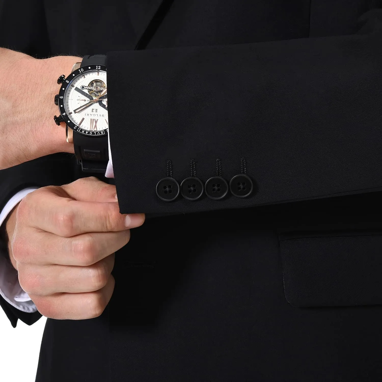 AMY ZHU Men's Classic Fit Suit Separates with Suit Jacket & Custom Dress Pants Size Selection