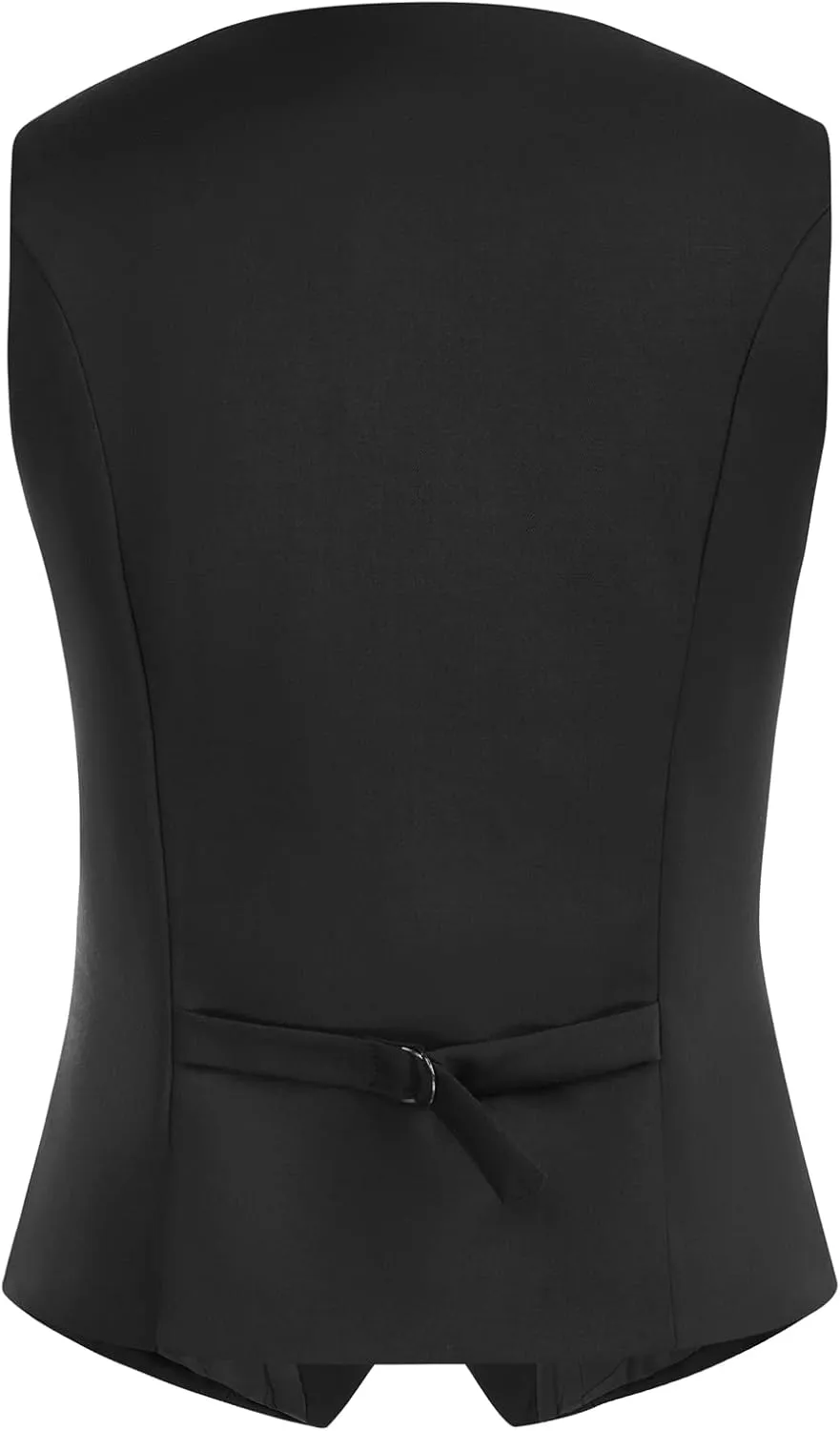 Belle Poque Women Double Breasted Waistcoat Vintage Lapel Collar Vest Coat with 2 Pockets