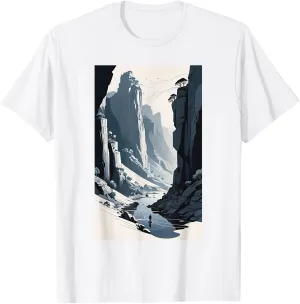 Cliffs Modern Artwork Landscape Design Minimalist Graphic T-Shirt