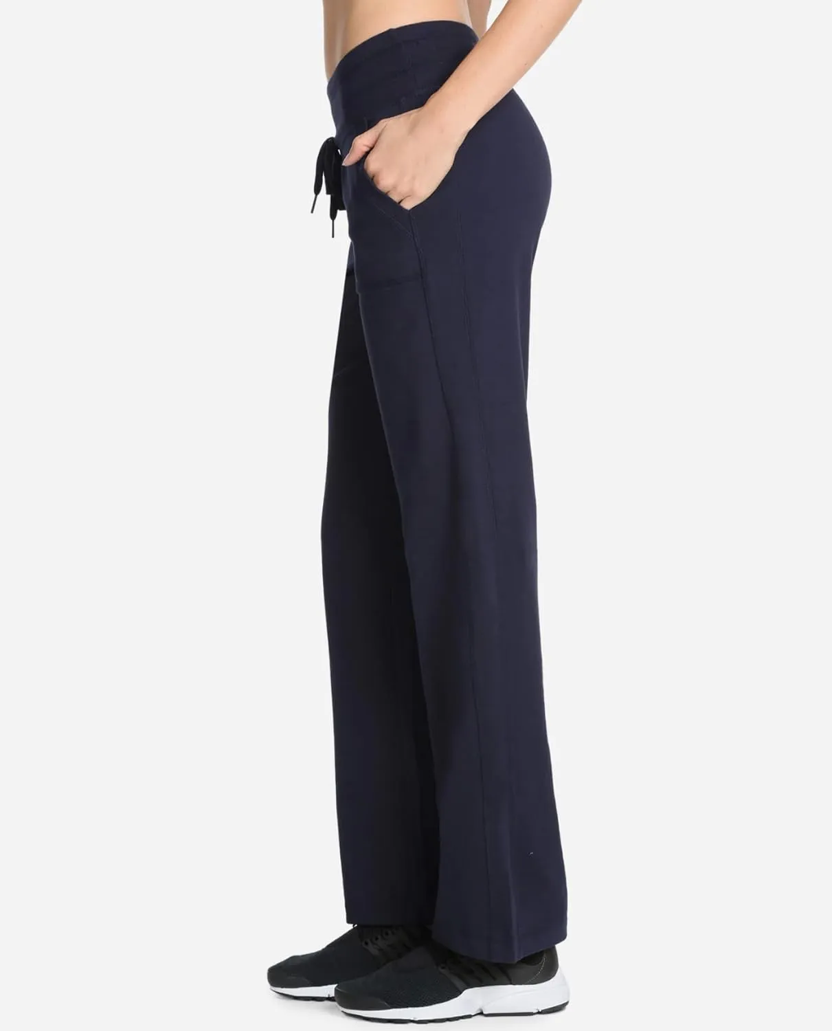Danskin Women's Straight Leg Drawcord Athletic Pants