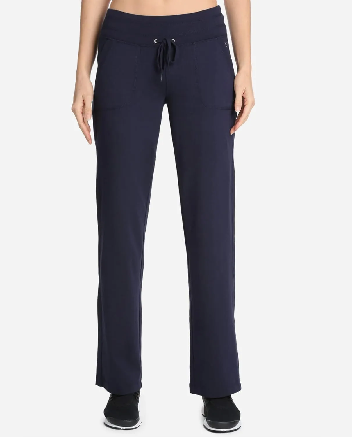 Danskin Women's Straight Leg Drawcord Athletic Pants