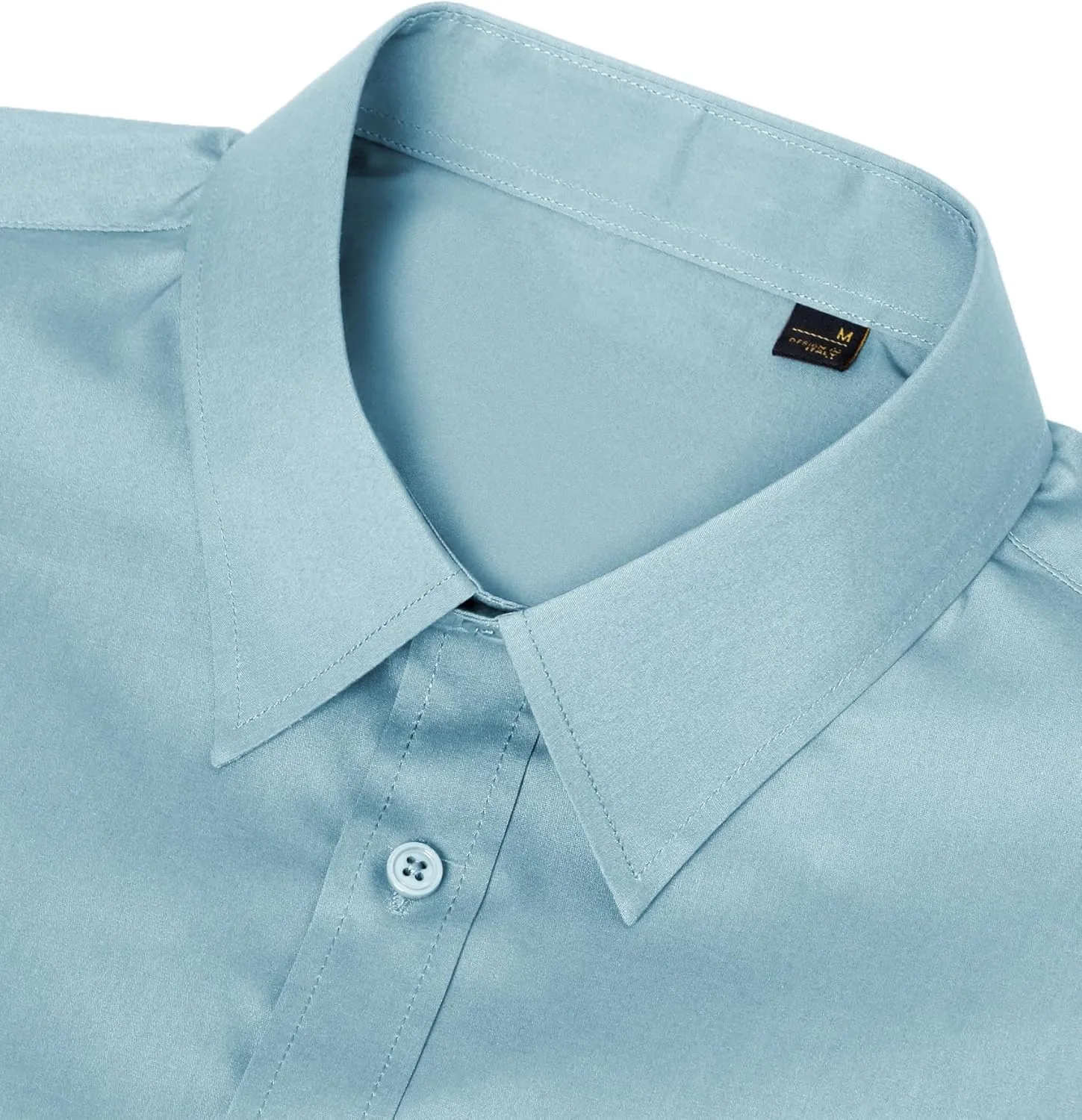 DEMEANOR Cotton Mens Dress Shirts Short Sleeve Button Down Shirts Formal Summer Dress Shirt Casual Button Up Shirts Men
