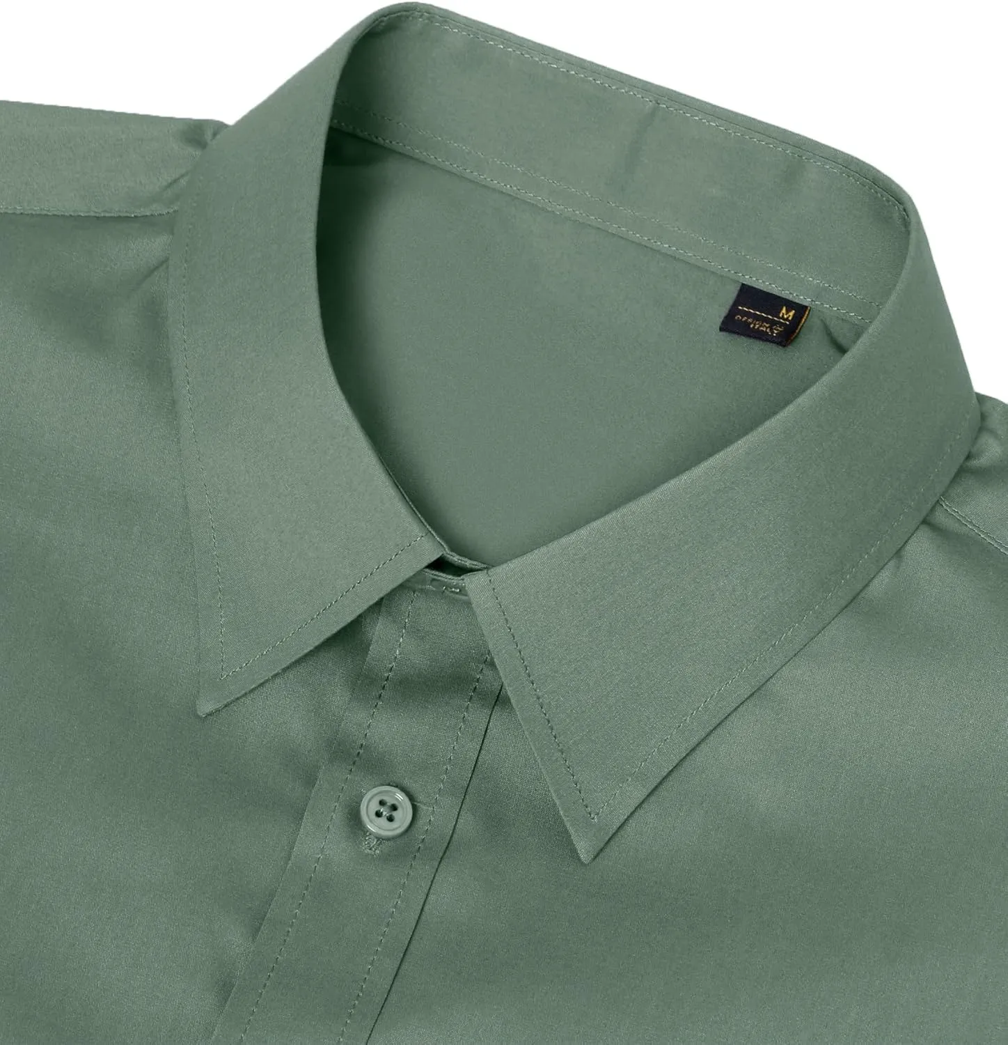 DEMEANOR Cotton Mens Dress Shirts Short Sleeve Button Down Shirts Formal Summer Dress Shirt Casual Button Up Shirts Men