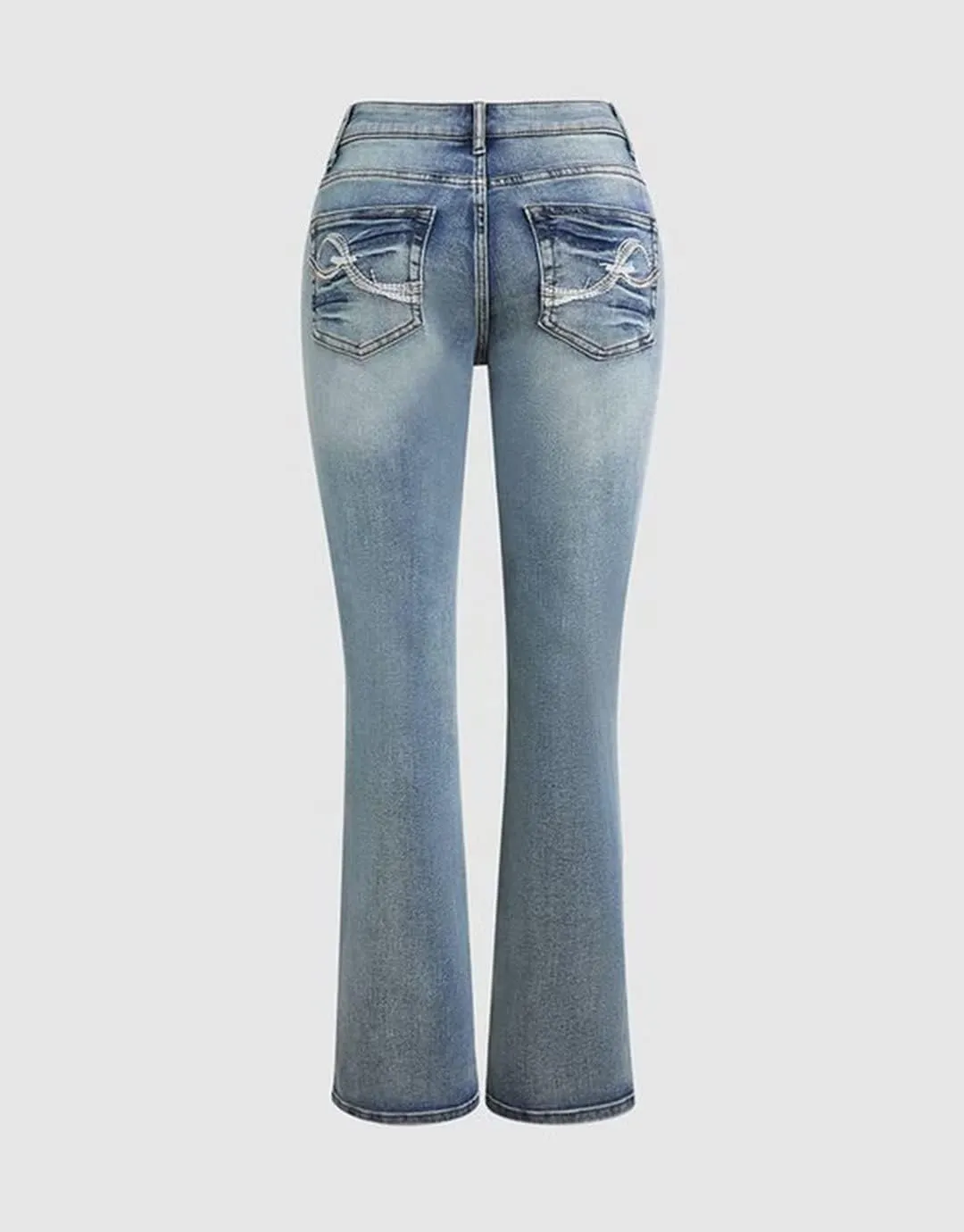 Flamingals Butt Lifting Bootcut Jeans Stretchy Casual Fall Winter Trendy Flare Leg Jeans for Women