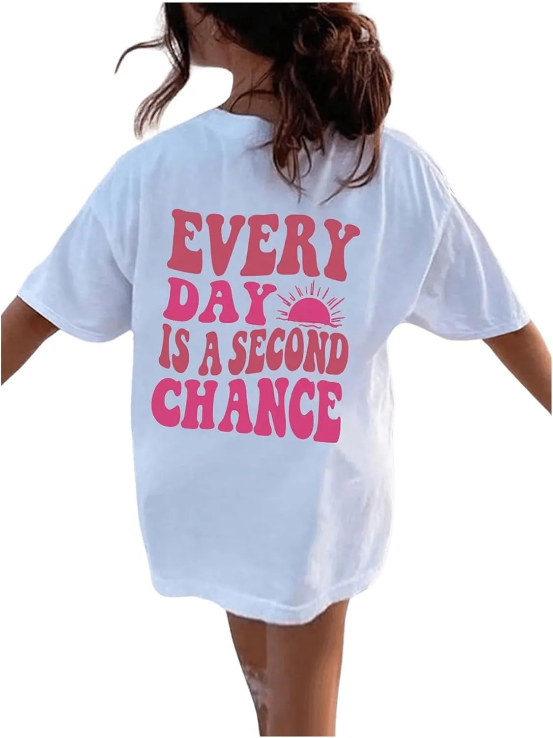 Floerns Girls Floral Print Drop Shoulder Tee Half Sleeve Casual T Shirt