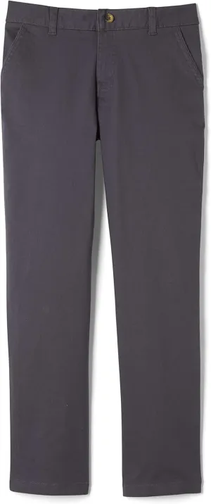 French Toast Boys' Adjustable Waist Straight Fit Stretch Twill Chino Pant