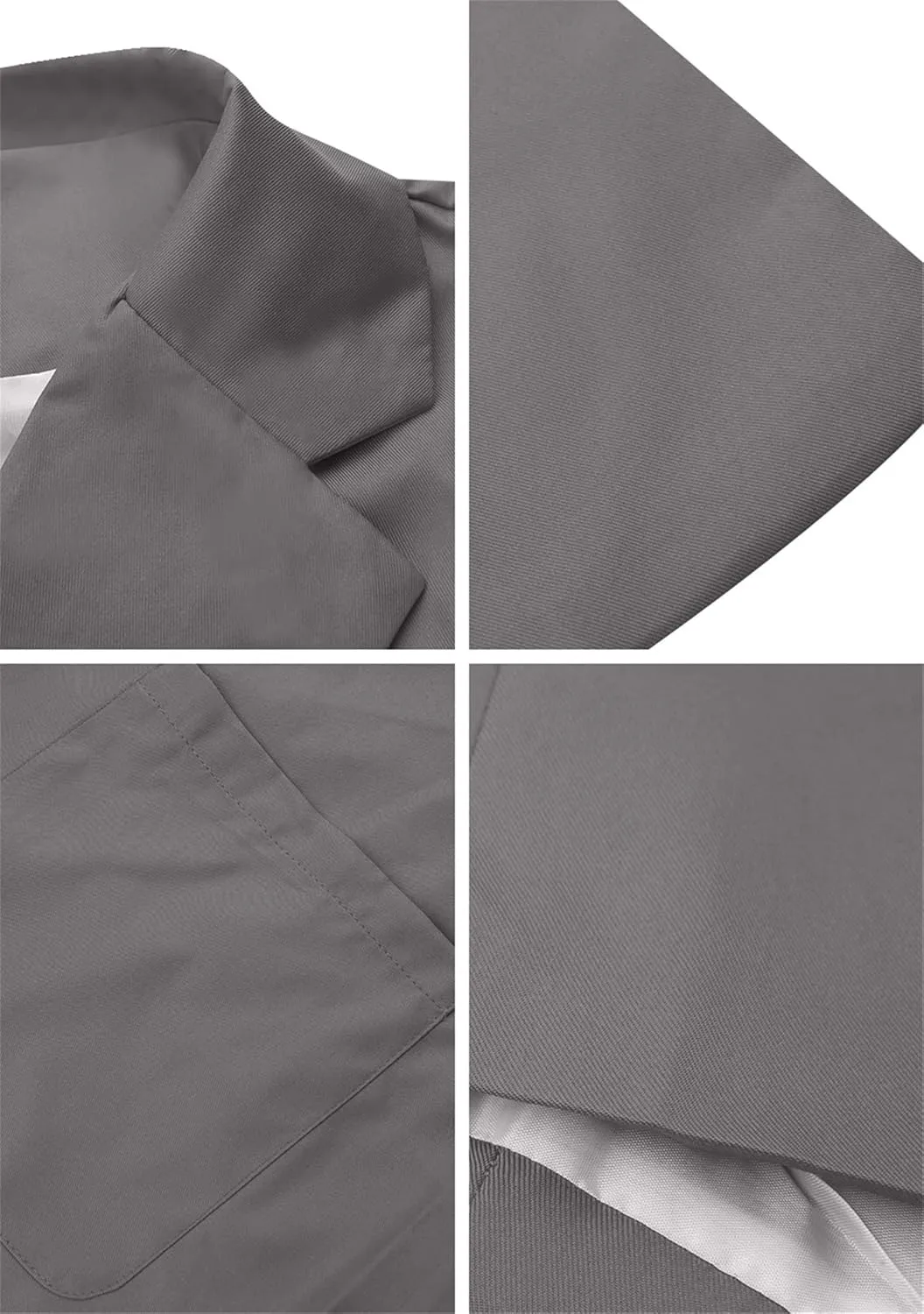 GORIFE Women Long Sleeve Lapel Blazers Jacket Loose Work Office Blazers Coat with Pockets