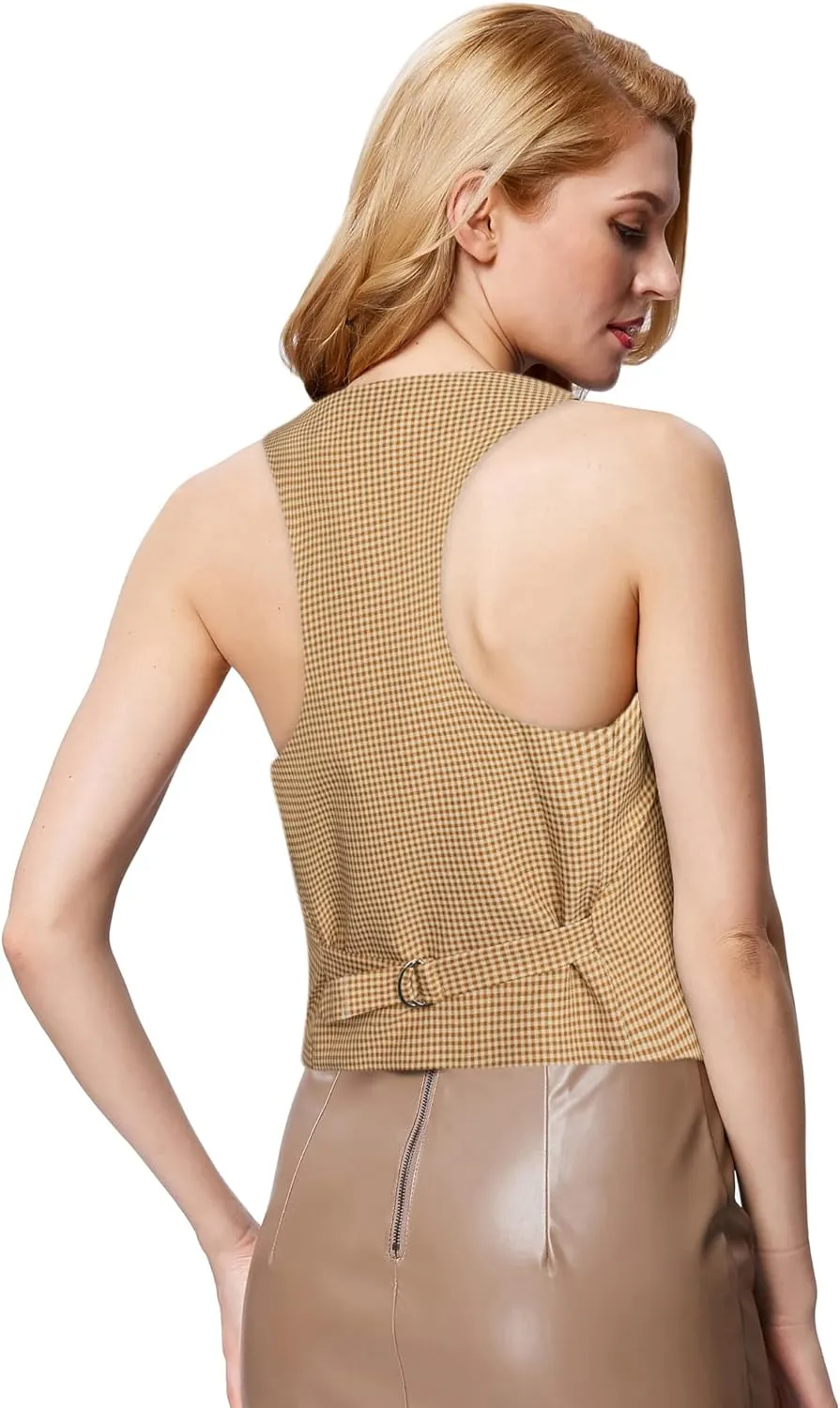 GRACE KARIN Womens Vest Top 2025 Trendy Academia Steampunk Waistcoat Racerback Vest BlazerRuns Small, Suggest Size Up