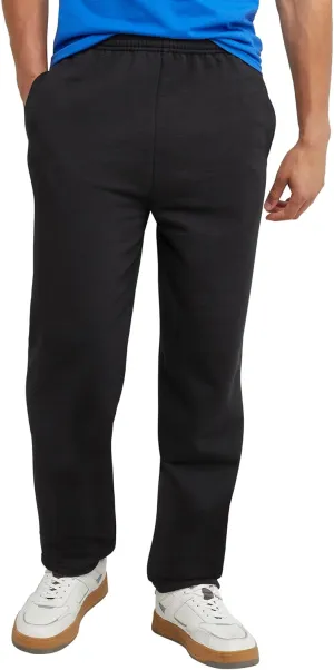 Hanes Men's EcoSmart Open Leg Pant with Pockets, black, L