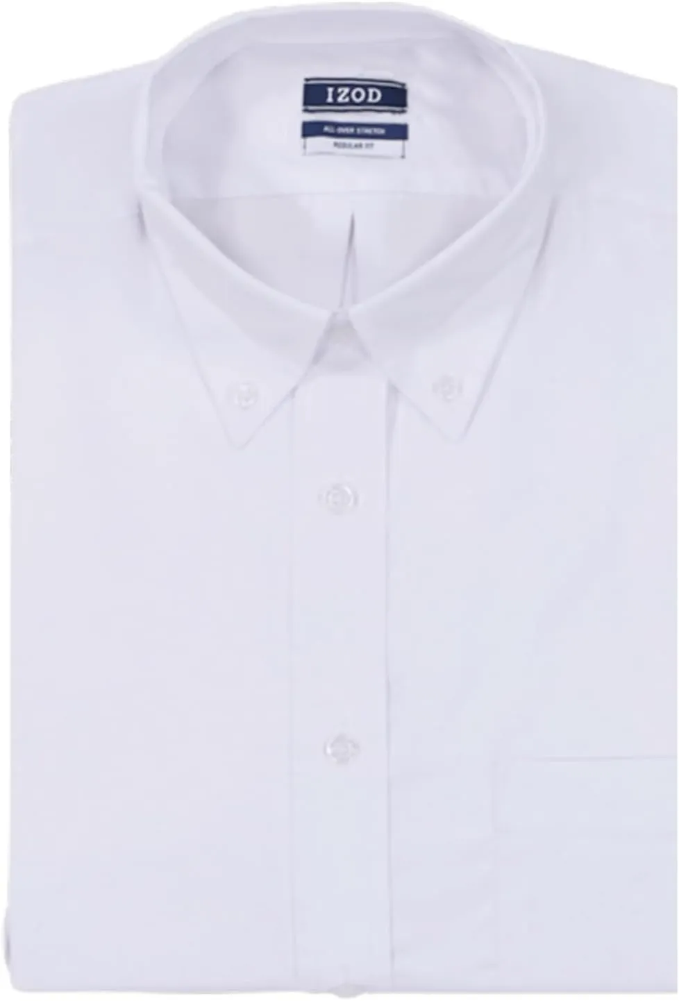 IZOD Men's Dress Shirt Regular Fit Long Sleeve Wrinkle Free Stretch Button Down Collar