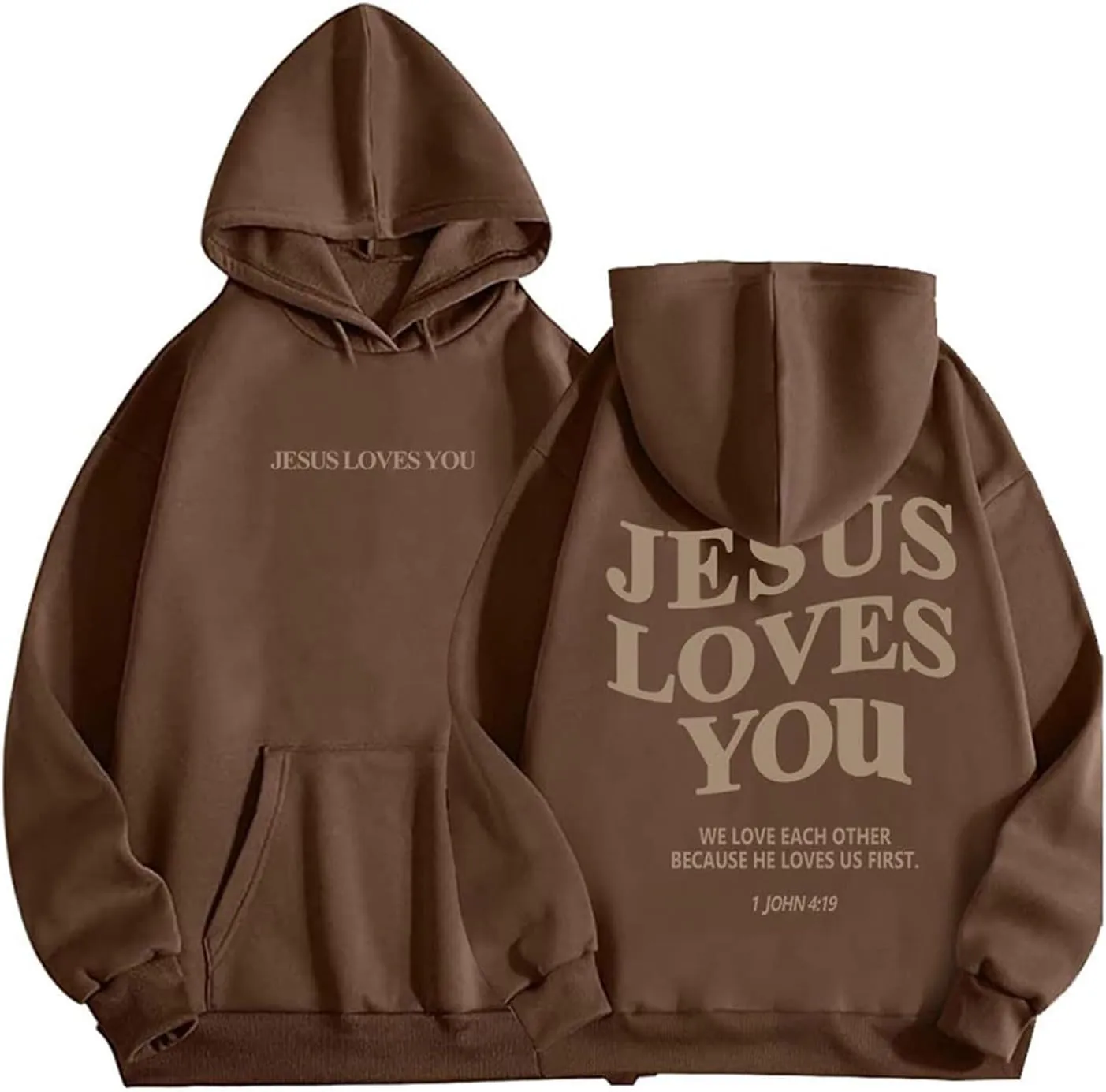 Jesus Hoodie Christian Hoodies for Women Preppy Letter Graphic Printed Comfy Casual Long Sleeve Pullover Sweatshirts