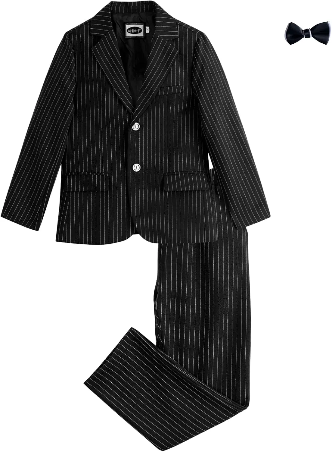 LOLANTA Boys Suit Wedding Ring Bearer Outfit Kids Suit Set, Blazer Pants Bow Tie Dress Clothes Formal Wear