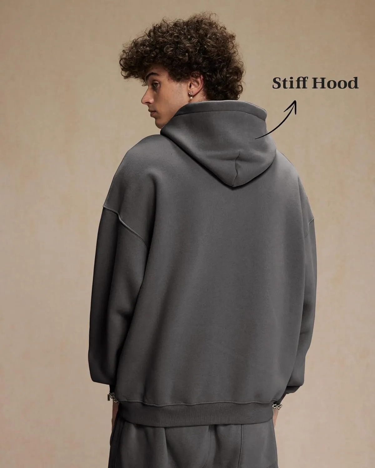 Mens Hoodie Heavyweight Fleece Hoodie Sweatshirt for Men Oversized Pullover Hoodie with Pocket Causal Sportswear