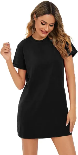 Milumia Women's Casual Tie Dye Short Sleeve Mini Tee Shirt Dress