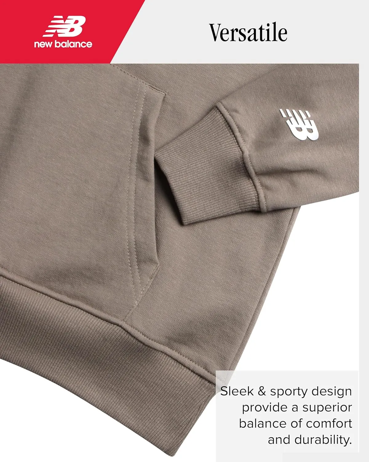 New Balance Boys Hoodie - Fleece Pullover Sweatshirt, Comfy Long Sleeve Hoodies for Boys with Kangaroo Pocket (Sizes 4-20)