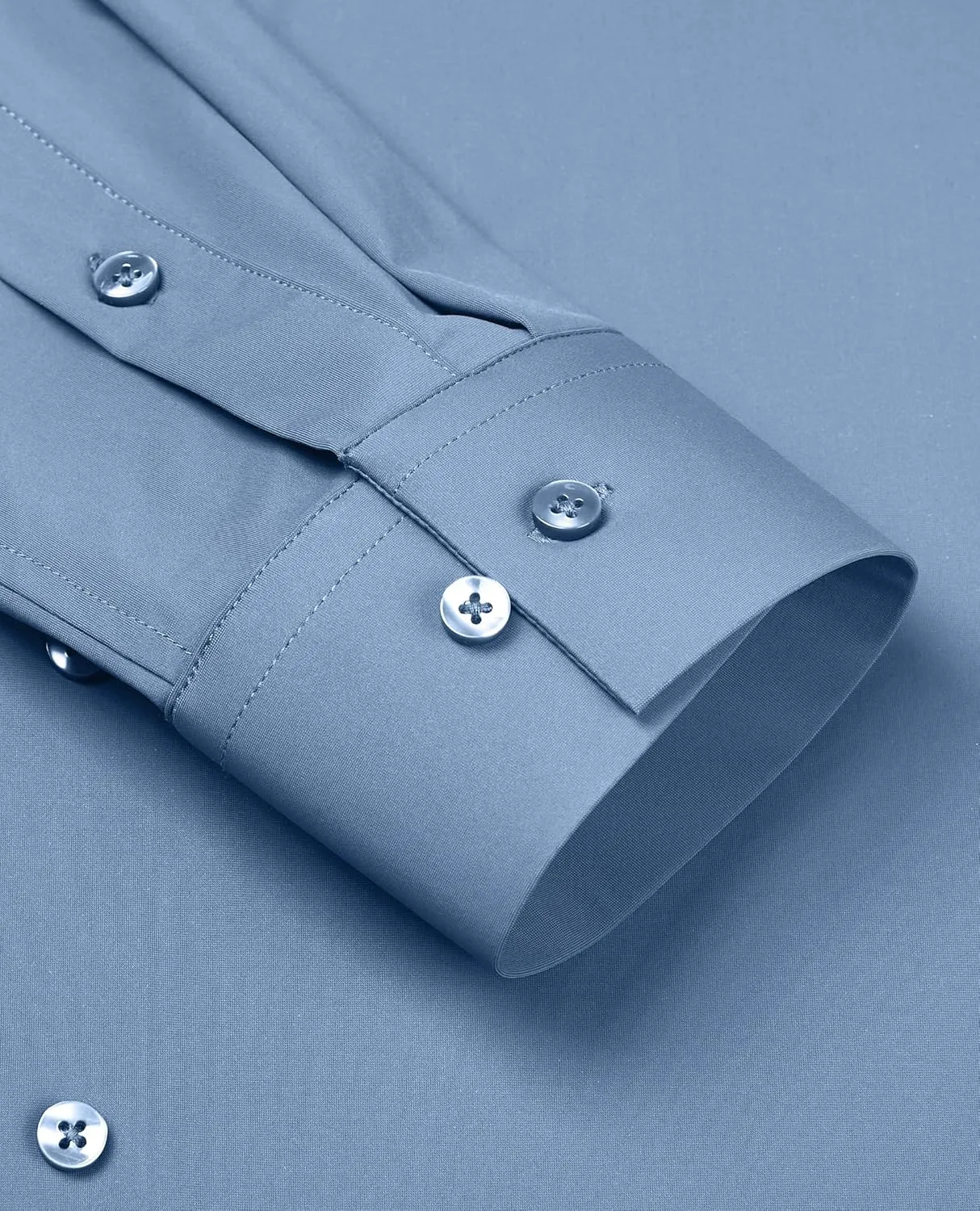 Stretch Mens Dress Shirts Long Sleeve Slim Fit Dress Shirts for Men Muscle Fit Wrinkle Free Button Down Shirt