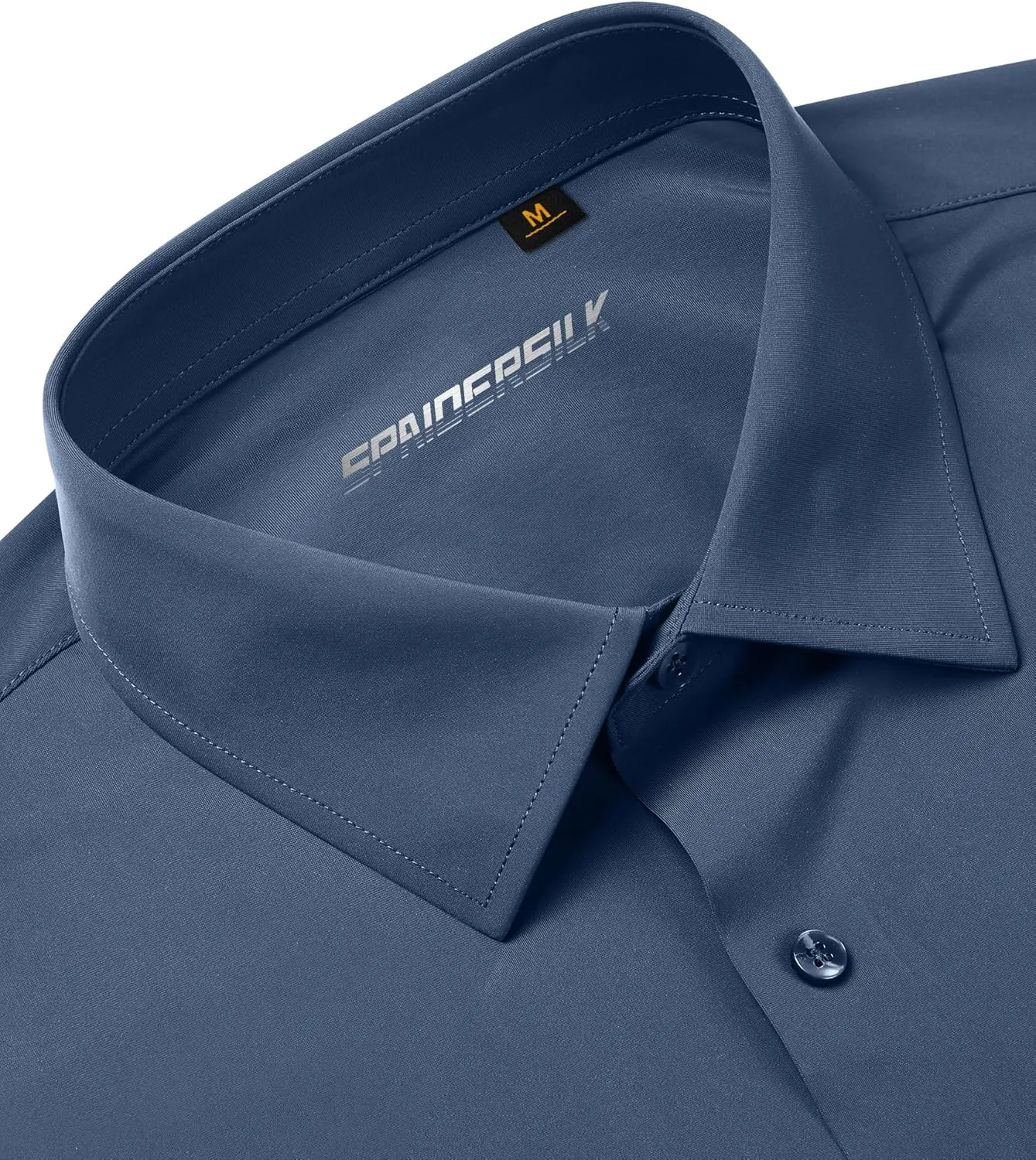 Stretch Mens Dress Shirts Long Sleeve Slim Fit Dress Shirts for Men Muscle Fit Wrinkle Free Button Down Shirt