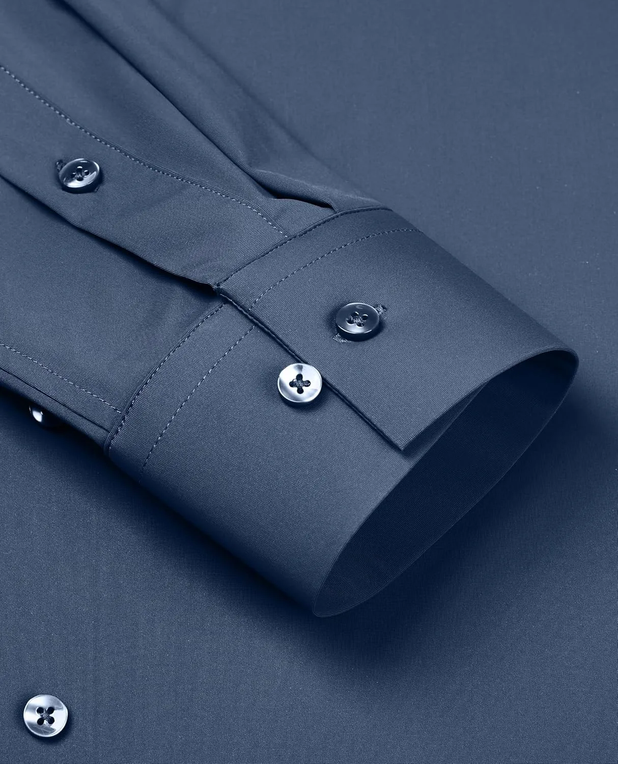 Stretch Mens Dress Shirts Long Sleeve Slim Fit Dress Shirts for Men Muscle Fit Wrinkle Free Button Down Shirt