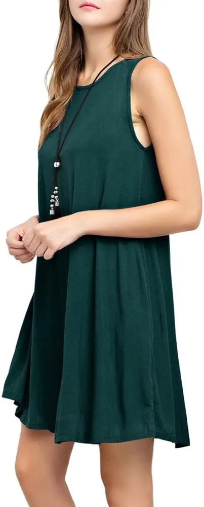 TOPONSKY Women's Casual T-Shirt Long Sleeve Swing Dress