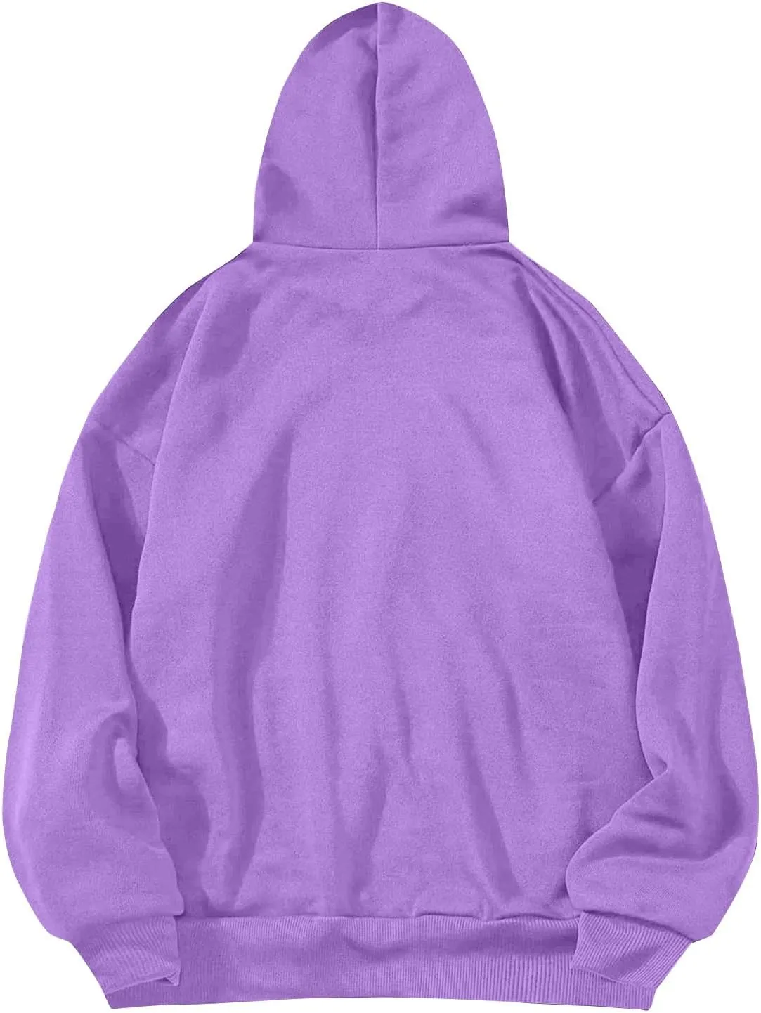 Women's Casual Hoodies Long Sleeve Lightweight Solid Pullover Tops Loose Fall Winter Sweatshirt with Pocket