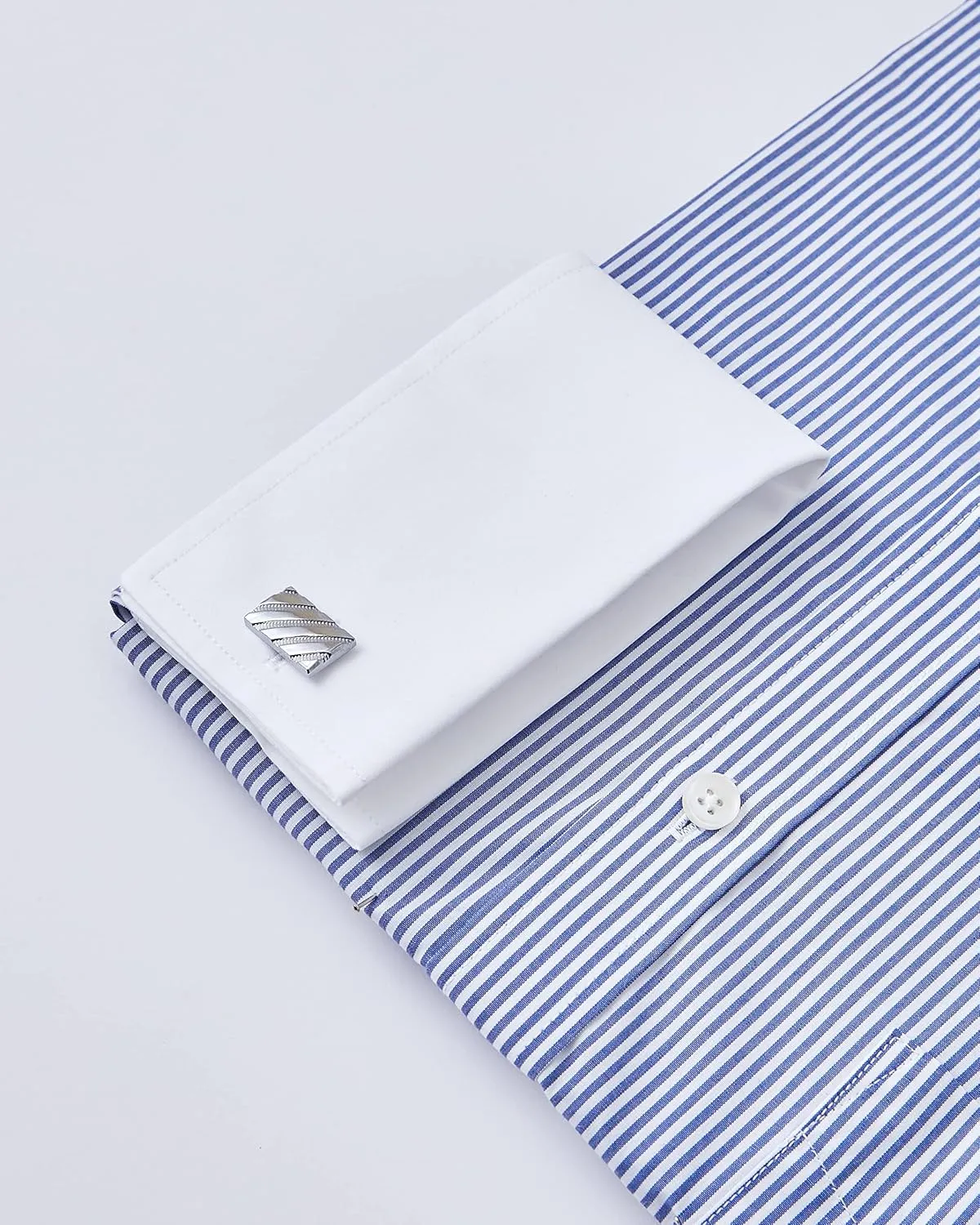 Year In Year Out French Cuff Wrinkle Free Dress Shirt for Men Regular Fit Long Sleeve Wrinkle Resistant Shirt