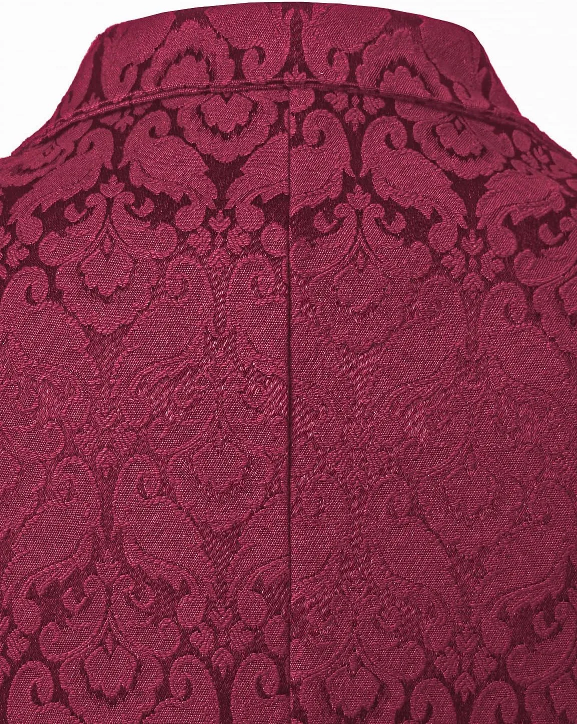 ZEROYAA Mens Gothic Steampunk Double Breasted Jacquard Brocade Vest Waistcoat Sleeveless Tailcoat